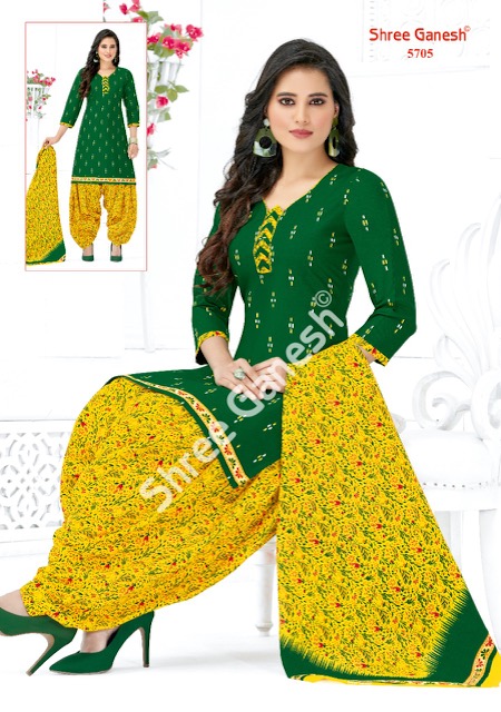 Shree Ganesh Panchi Vol-7 Cotton Patiyala Designer Dress Material